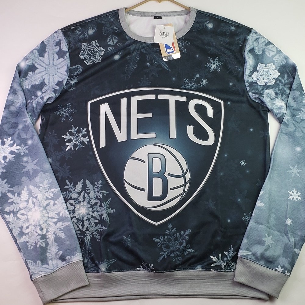 Officially Licensed NBA Brooklyn Nets Xmas Sweater